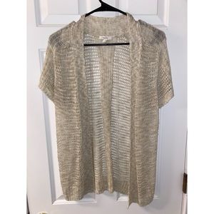 Shot sleeve knit cardigan